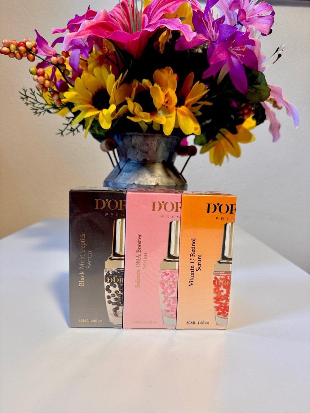 D’OR24K Peptide,Salmon DNA, Vitamin C Retinol Serums Set